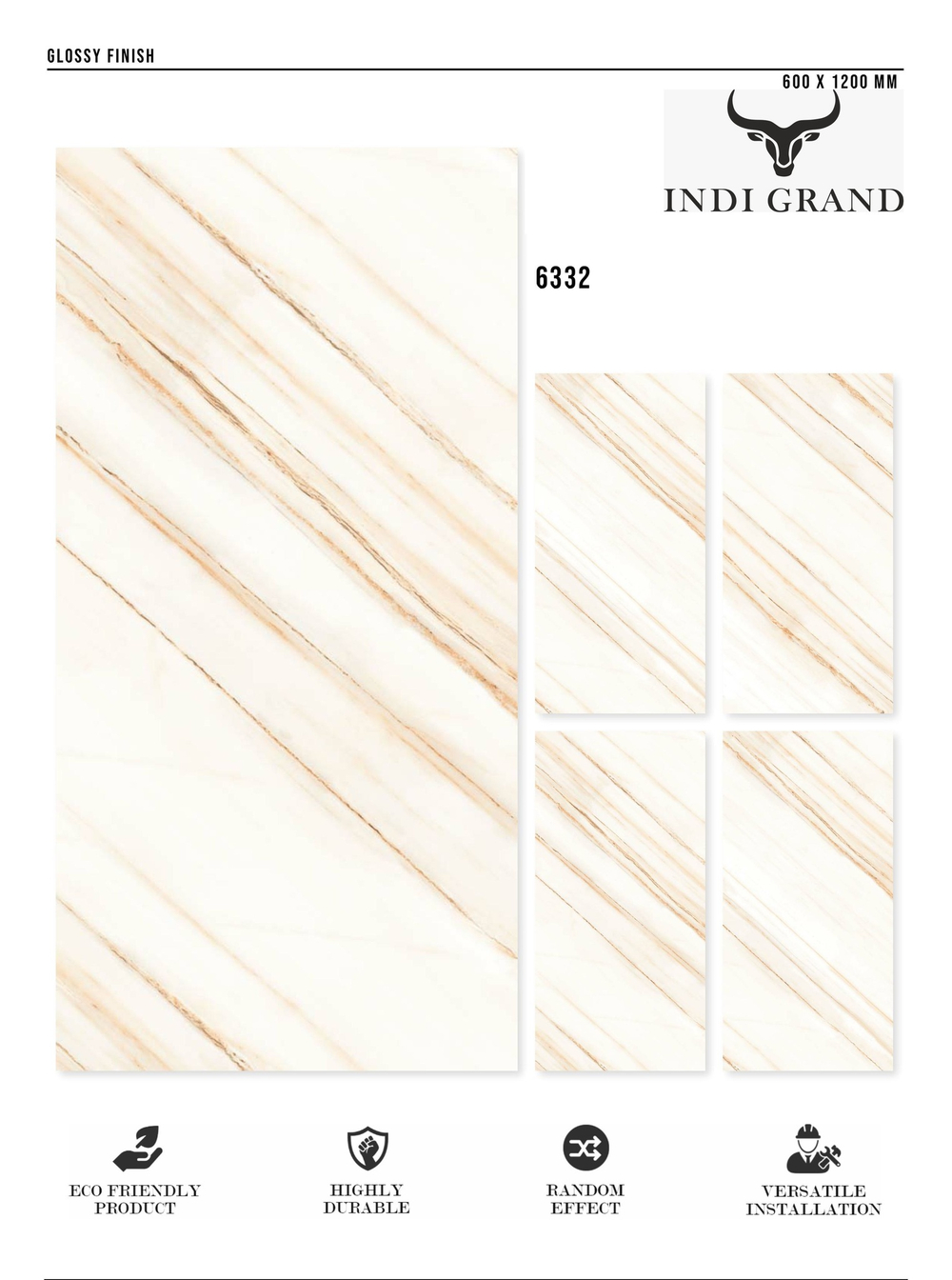 Керамогранит glossy №4 , 60х120, 6332