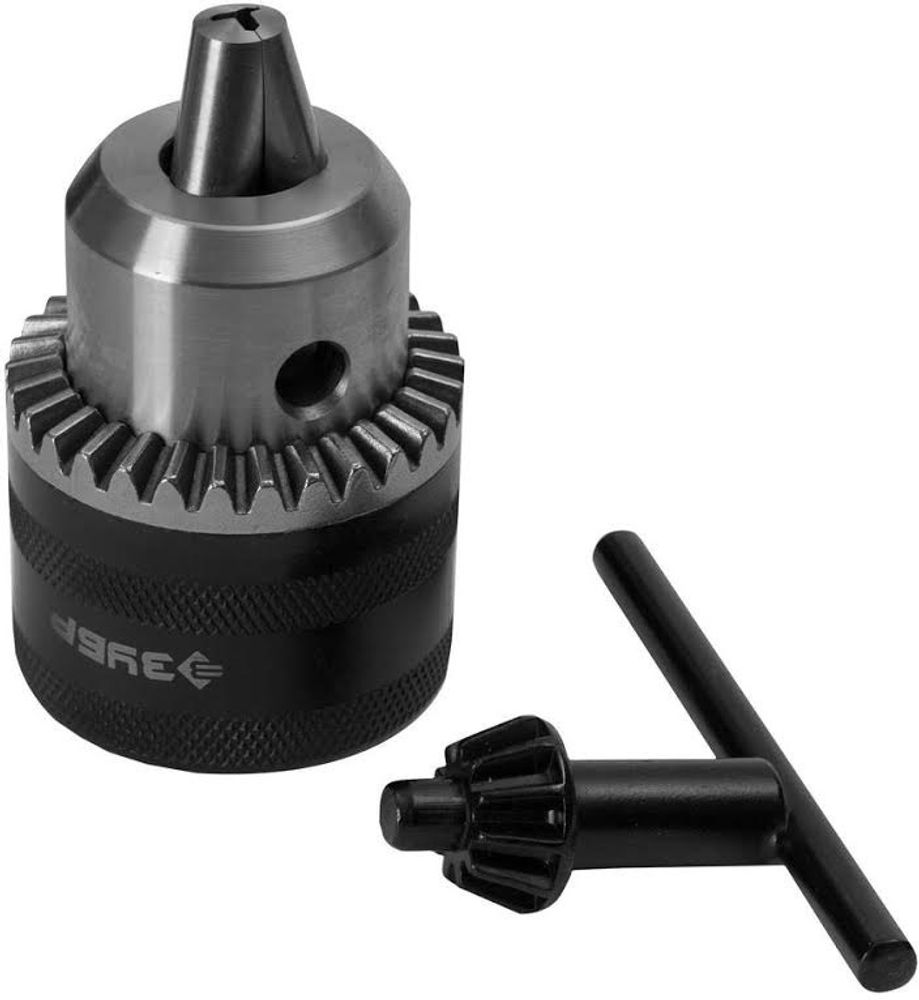 Патрон ЗУБР цельнометаллический для дрели, с ключом, 16мм, 1/2"