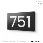 Номер на дверь 751, табличка на дверь для офиса, квартиры, кабинета, аудитории, склада, черная 120х70 мм, Айдентика Технолоджи