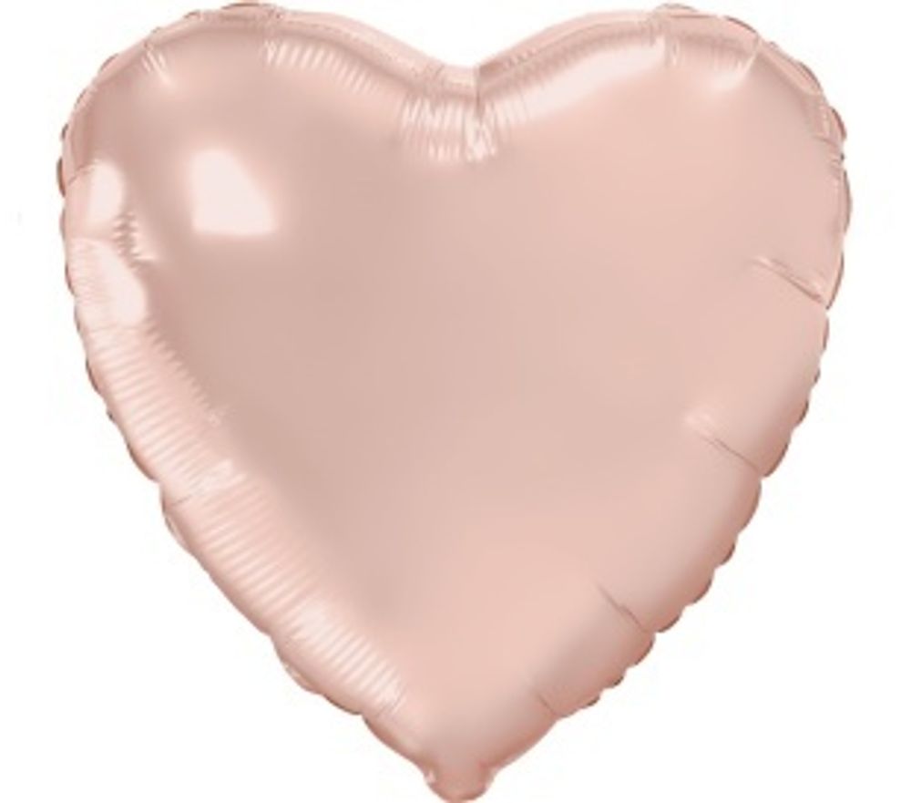 Ag Шар 19'' / 46 см Сердце Мистик Розовое Золото сатин (БГ-15)