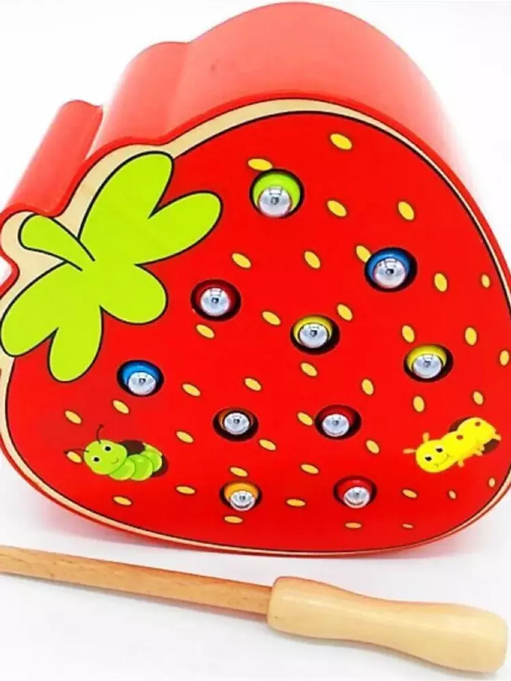 Развивающая игра магнитная рыбалка "Червячки в клубнике"