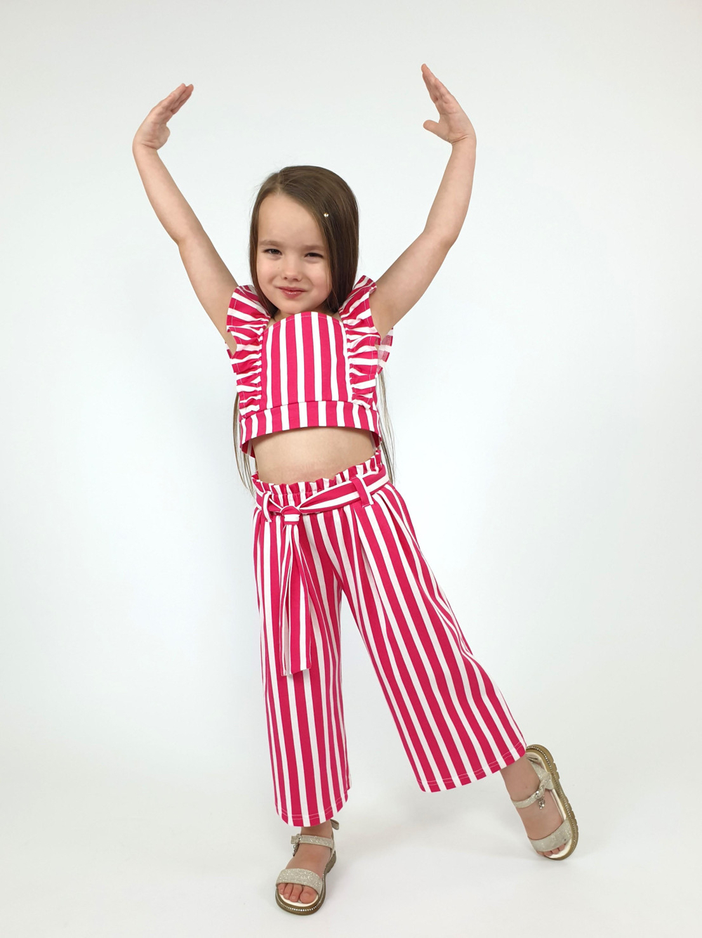 02-70-6 Комплект для девочки (топ и брюки)