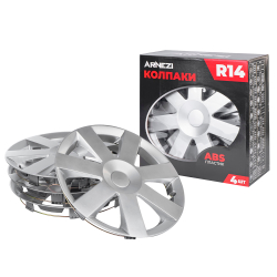 Колпаки R14 Andromeda 4шт (серебристые) ABS-пластик ARNEZI A0702069