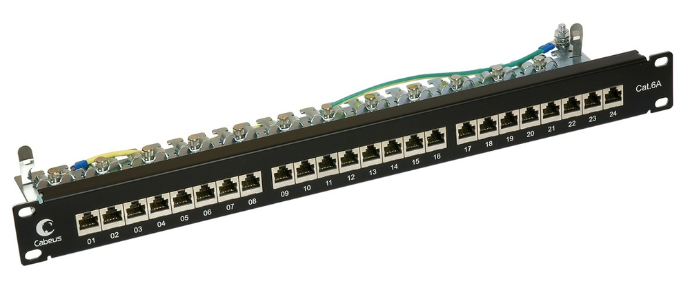 Патч-панель  Cabeus PL-24-Cat.6A-SH-Dual