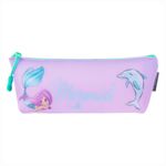 Пенал-косметичка BRAUBERG треугольный, мягкий, "Mermaid", 22х3х8 см, 229256