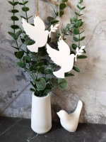 Пасхальный декор птицы голуби 2 шт