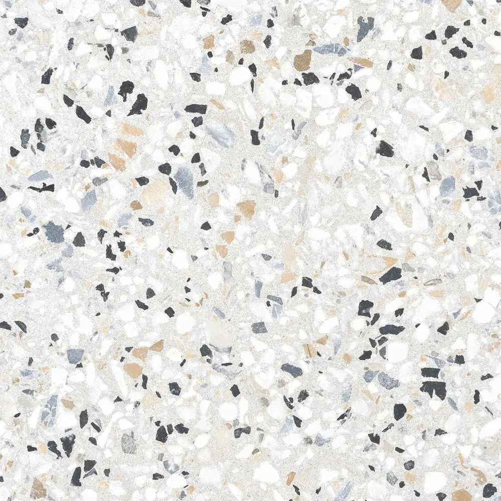 Керамогранит Alma Ceramica GFA57TRZ07L Terrazzo 57x57 белый лаппатированный под камень