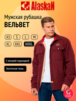Рубашка вельвет Alaskan с меховой подкладкой, бордо L