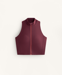 Oysho Топ Compressive на молнии, гранатовый