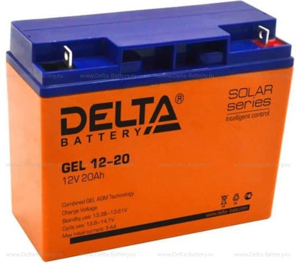 Аккумуляторная батарея Delta GEL 12-20 (12V / 20Ah)