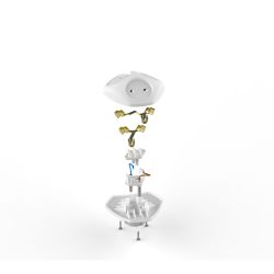 Разветвитель электрический ЭРА SPx-3-W на 3 розетки без заземления 10А белый