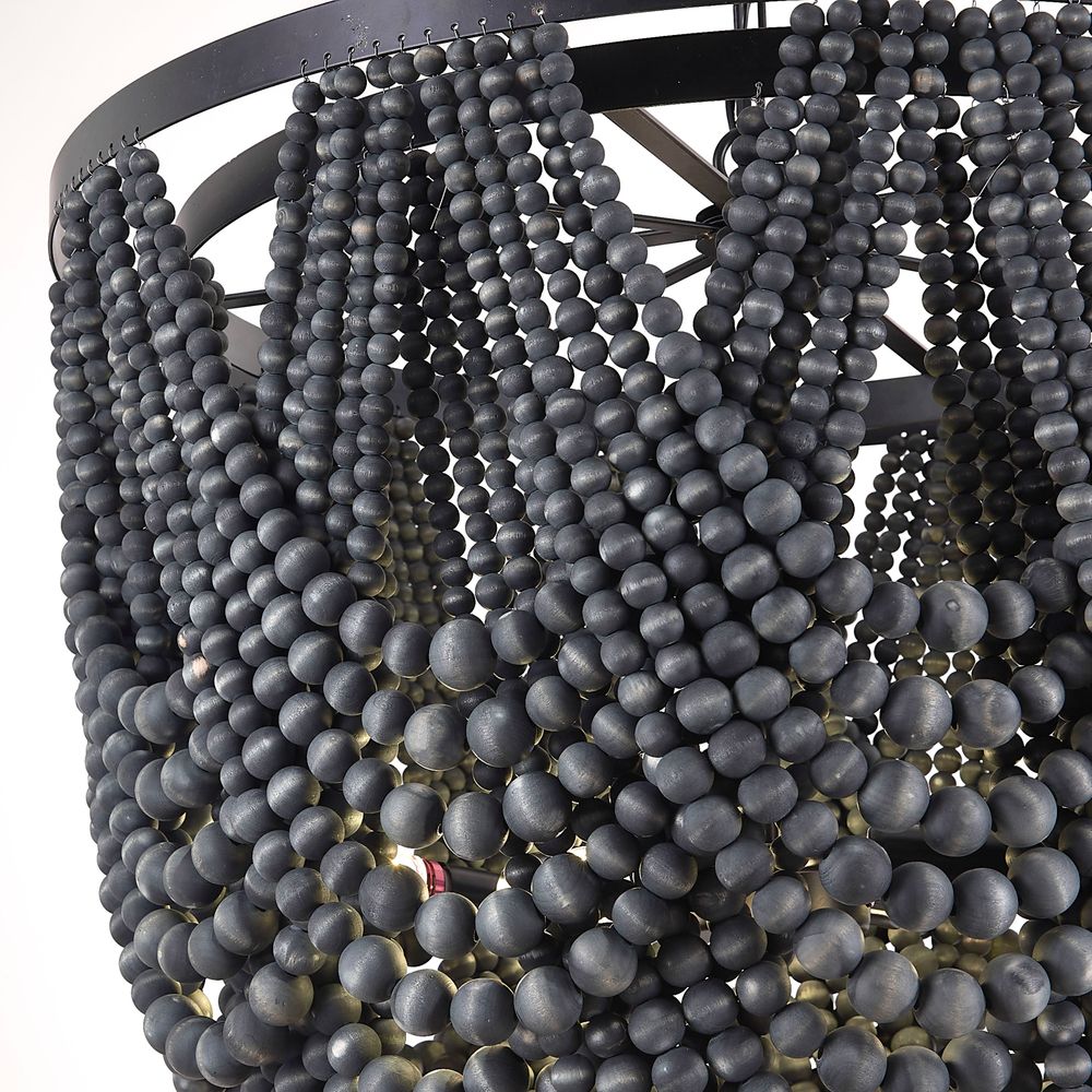 Подвесная Люстра Amelia Wood Bead Chandelier By Imperiumloft