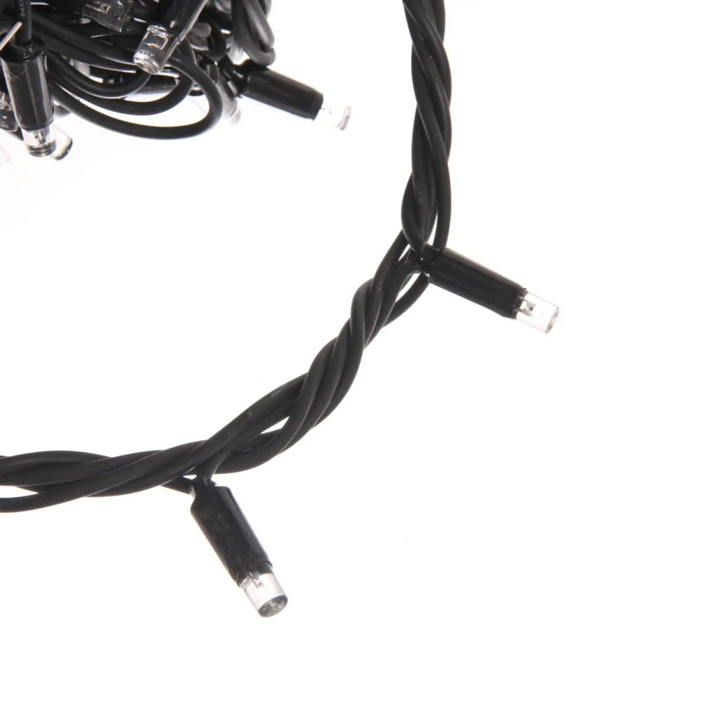 Гирлянда для улицы 16м 180 ламп LED чёрный провод, 8 реж. IP-65, Белый (возможность соединения)