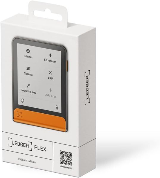 Аппаратный криптовалютный кошелёк Ledger Flex, Оранжевый | BTC Edition