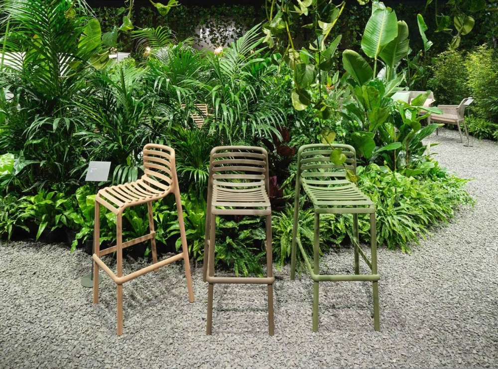 Стул пластиковый барный Nardi Doga Stool, капучино