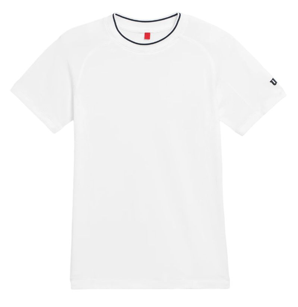 Детская теннисная футболка Wilson Kids Team Seamless Crew - bright white