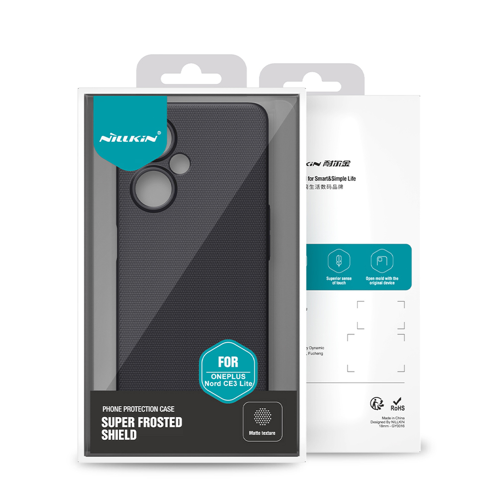 Тонкий жесткий чехол от Nillkin для смартфона OnePlus Nord CE3 Lite, серия Super Frosted Shield