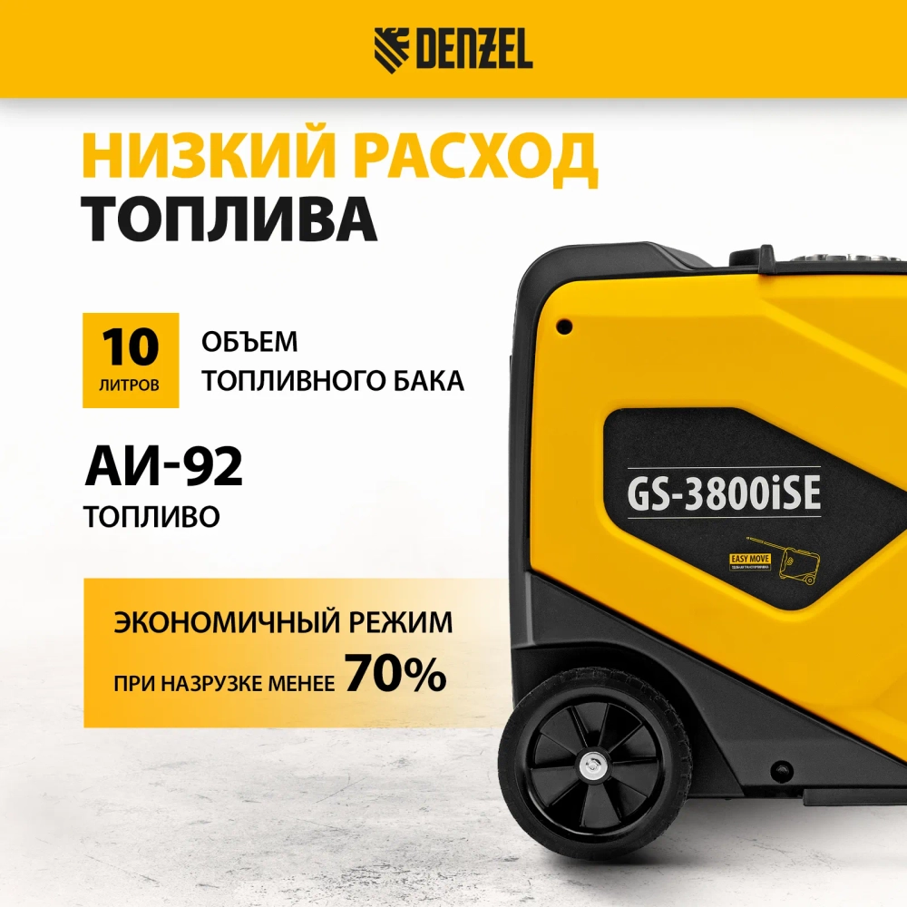 Генератор инверторный Denzel GS-3800iSE