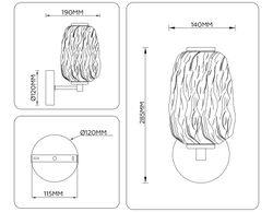 Ambrella Настенный светодиодный светильник Crystal LH30108