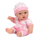 Пупс 30см в кроватке, звук, пьет, писает, с аксесс. 6 предм., коробка 6625-4B