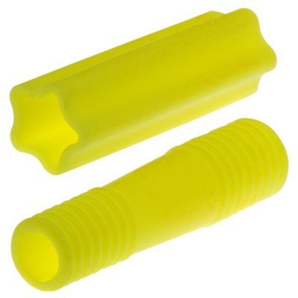 Колпачки цветные силиконовые защитные для инструментов Микс Ярко-желтые, 2шт
