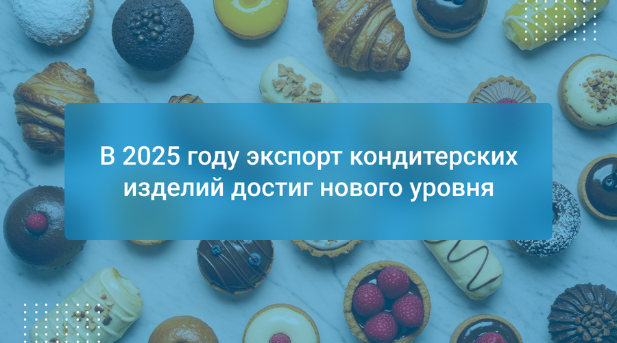 В 2025 году экспорт кондитерских изделий достиг нового уровня