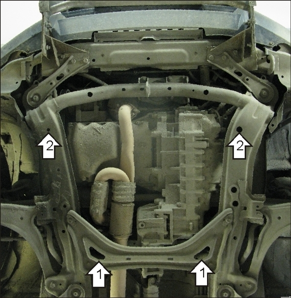 Защита картера Двигателя, КПП. 3 мм, Сталь. для Honda Pilot 2005-2008, Honda Ridgeline 2005-2008 MOTODOR.10801