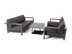 "Гранада" лаунж-зона из алюминия со столиком из HPL