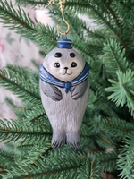 Мморской котик ёлочная игрушка ручная работа