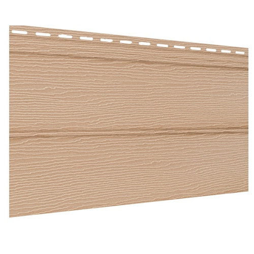 Сайдинг виниловый Ю-Пласт Блок-хаус бежевый 3400х230 мм