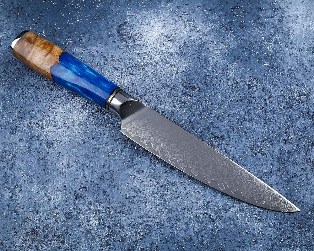 Кухонный нож универсальный Blue Resin wood VG10 SG-003