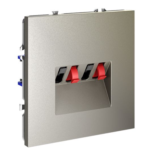 Розетка акустическая встраиваемая VOLTUM S70 4-местная, (шелк)