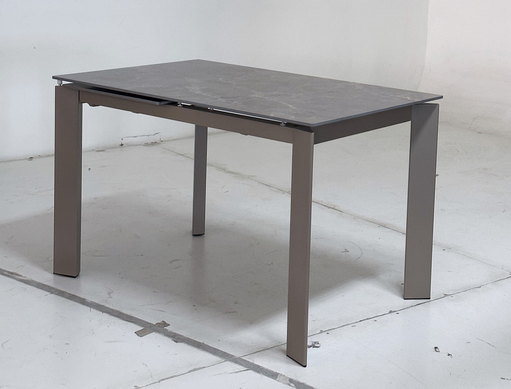 Стол М-City DISAUR Корнер (Corner) 120 Латте матовый (Matt Latte Stone Solid Ceramic), Таупе