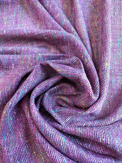 Твид шанель, меланж розовый, голубой, желтый, шелк, вискоза CF#2