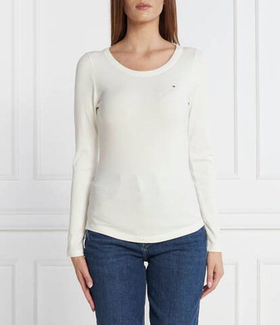Блузка 5X2 RIB O-NK LS Tommy Hilfiger - белый(WW0WW38869)
