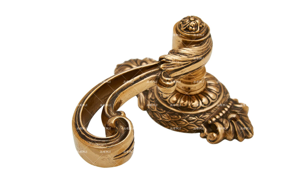 Ручка дверная нажимная латунь Ажурная