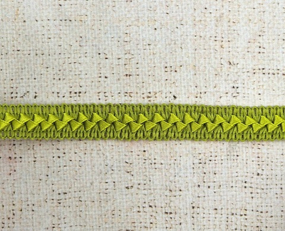 Тесьма декоративная Самоса с атласом, зеленый, ш. 1,8 см, оливка