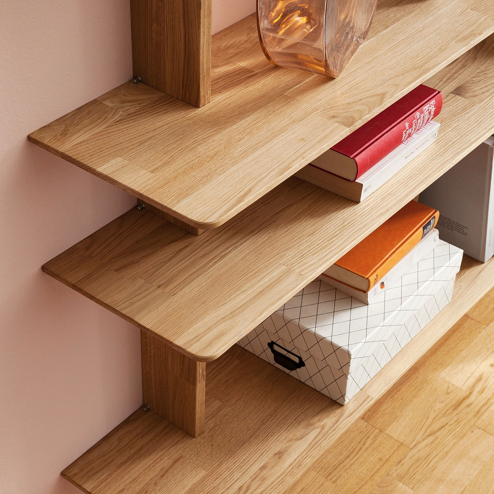 Стеллаж настенный из массива дуба Берг 3