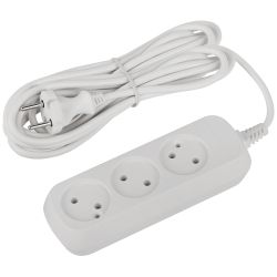 Удлинитель электрический ЭРА UDL-10-350 Greenline 3 розетки без заземления 5м ПВС 2x0.75мм2 | Бытовые удлинители