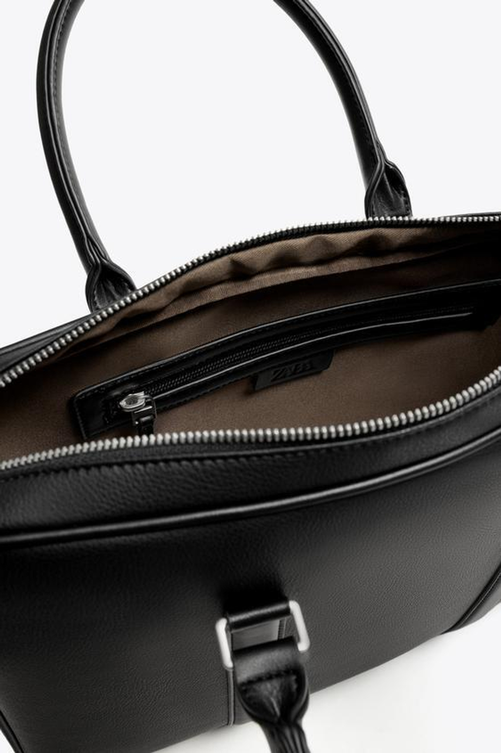 ZARA ПОРТФЕЛЬ ТЕКСТУРНЫЙ, ЧЕРНЫЙ