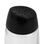 Набор для специй 2х60 мл, BASIC, подставка + солонка + перечница, стекло/пластик, черный, WEGLA (ВЕГЛА), 700232