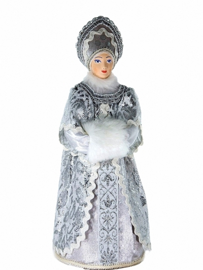 Кукла коллекционная Потешного промысла Снегурочка в кокошнике и с муфтой