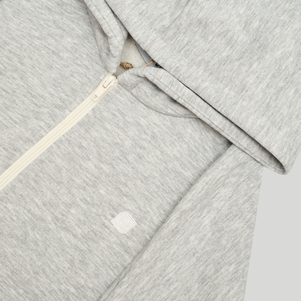 Zip-Up Hoodie Ragged LOGO Melange