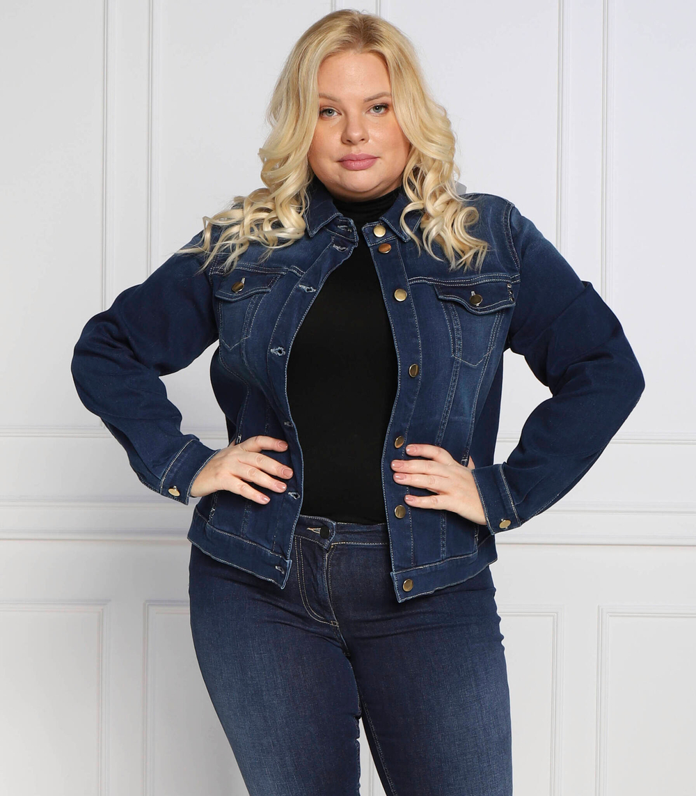 джинсовая куртка carola plus size Persona by Marina Rinaldi - темно-синий(7041062)