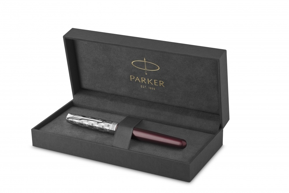 Перьевая ручка Parker Sonnet Premium Refresh RED, перо 18K, толщина F, цвет чернил black, в подарочн