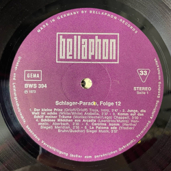 Винтажная виниловая пластинка LP Сборник Эстрады Schlager Parade Folge 12 (Germany 1973)