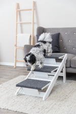 Лесенка со складными ступенями, 44х46х106см, МДФ/ковролин, белый, Trixie