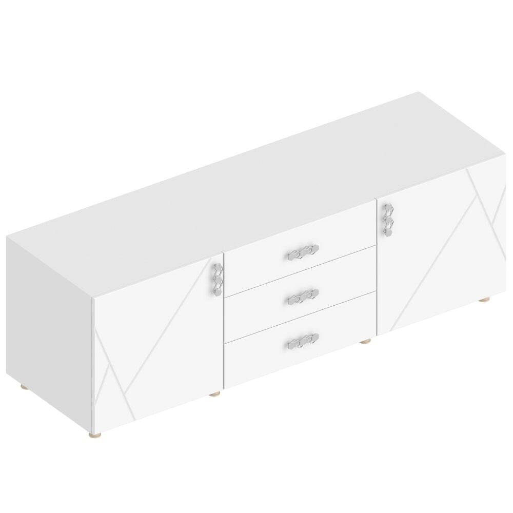 Тумба ТВ МС "Сандра"(Белый лофт),