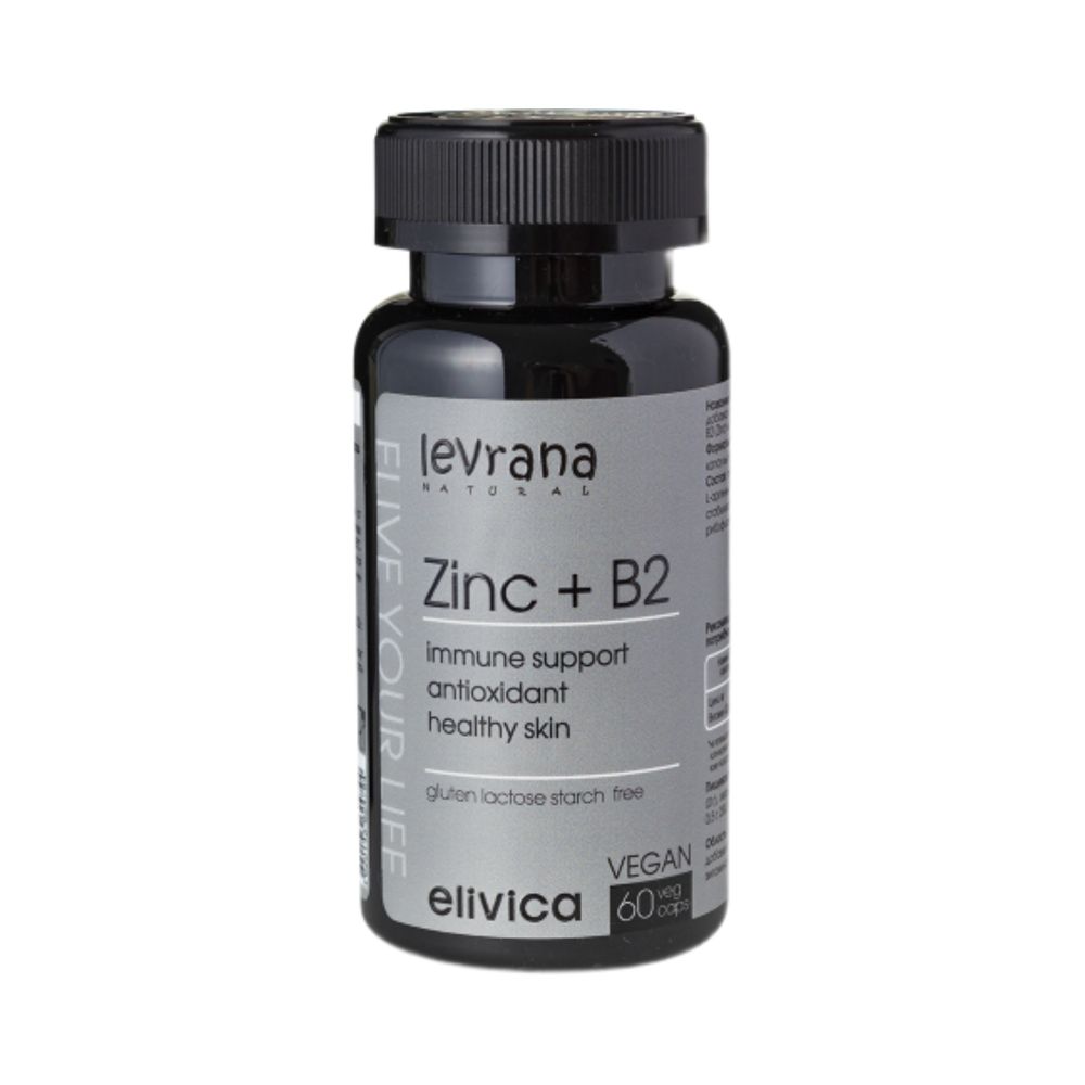Биологически активная добавка к пище Цинк и Витамин В2 (Zinc with Vitamin B2) 60 капсул