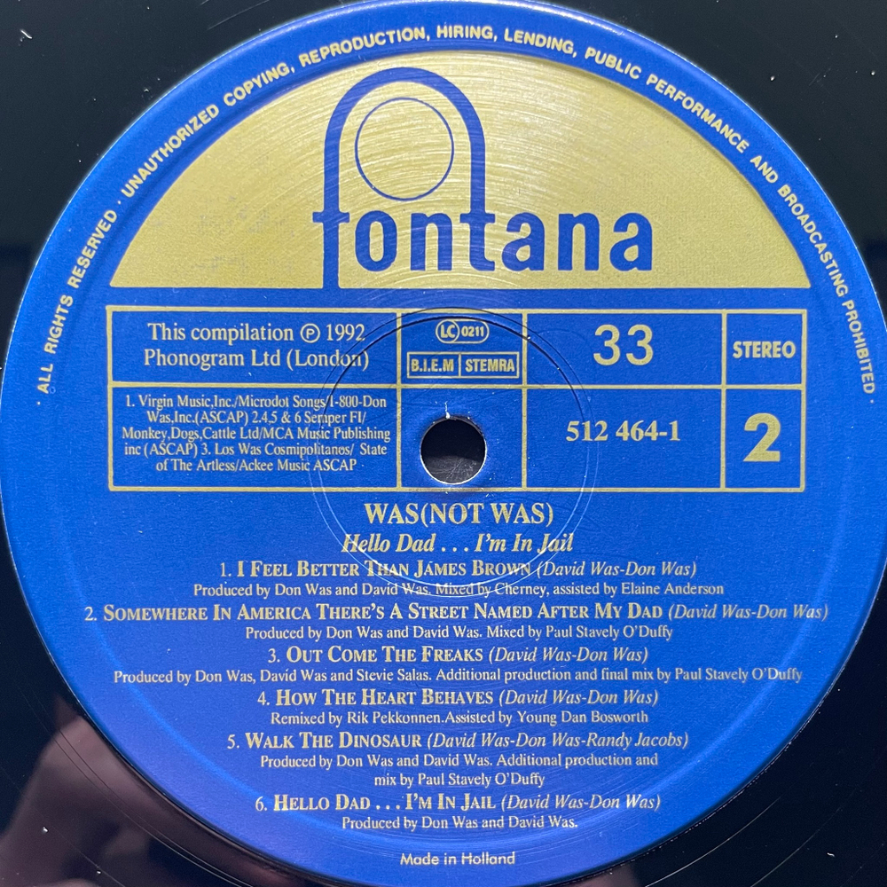Was (Not Was) ‎– Hello, Dad...I'm In Jail (Голландия 1992г.)
